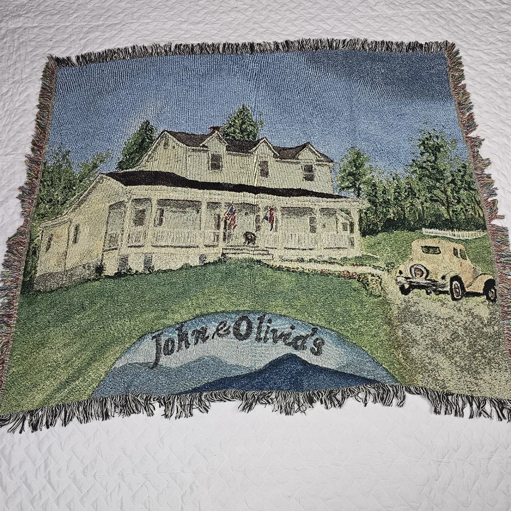 John & Olivias County Cotton Tapestry Throw Blanket 58 x 48